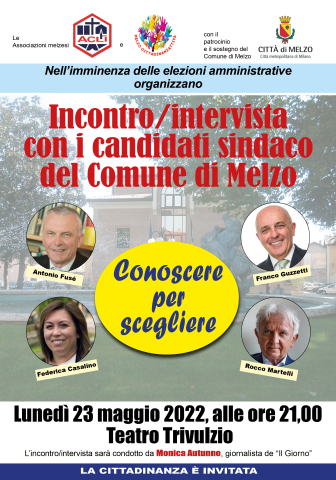 Incontro/intervista con i candidati sindaco del Comune di Melzo