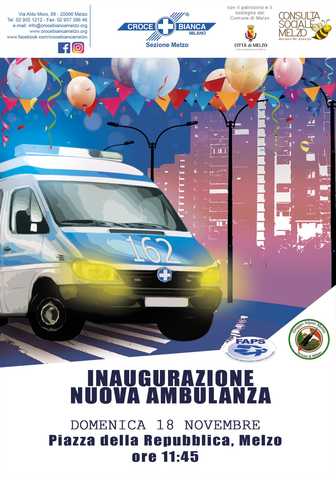 Croce Bianca Inaugurazione nuova ambulanza
