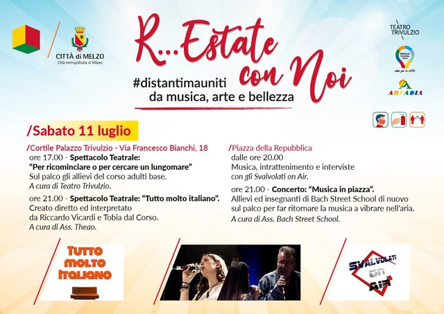 Sabato 11  luglio -  R...Estate con noi - PRENOTA L'EVENTO